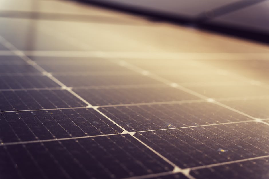 Close-up of premium residential solar panels